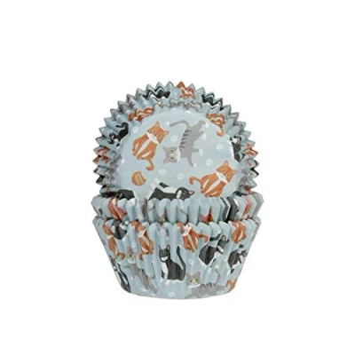 Afbeelding van Cupcake Cups HoM Katten 50x33mm. 50st.