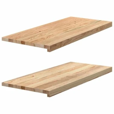 Afbeelding van vidaXL Vensterbanken 2 st onbehandeld 90x40x2 cm massief eikenhout