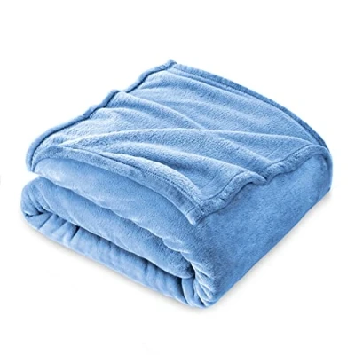 Afbeelding van Flanel fleecedeken, 130 x 160 cm, bankovertrek, fleece, deken voor eenpersoonsbed, dik, zacht en warm, hoogwaardige deken, hemels