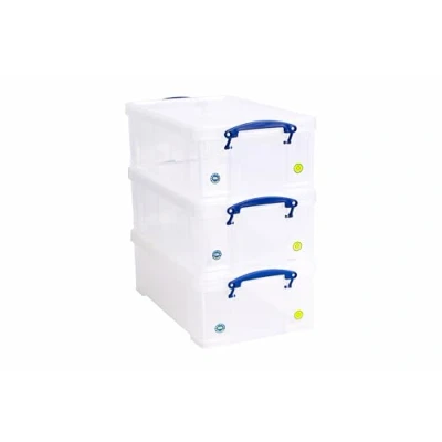 Afbeelding van Opbergbox Really Useful 12 liter 465x270x150 mm transparant blauw