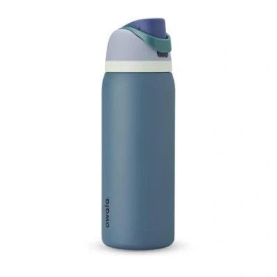 Afbeelding van Owala FreeSip Roestvrijstalen thermosfles met rietje voor sport en reizen, lekvrij, BPA vrij, 950 ml, denim