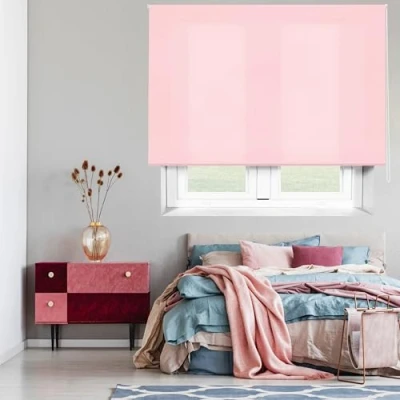 Afbeelding van Rolgordijndecor Ara Rolgordijn doorschijnend glad roze 80 x 175 cm (breedte hoogte) Stofmaat 77 170 Raamrolgordijn