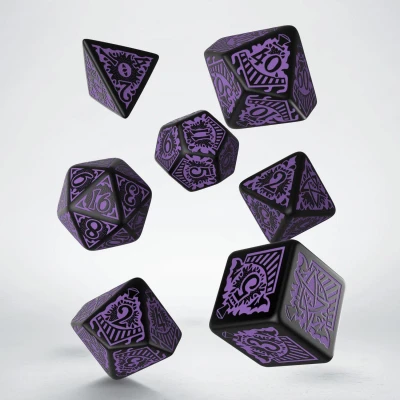 Afbeelding van Polydice Set Q Workshop Call of Cthulhu Horror on the Orient Express Black Purple
