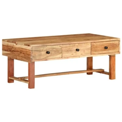 Afbeelding van Salontafel 100x50x40 cm massief acaciahout