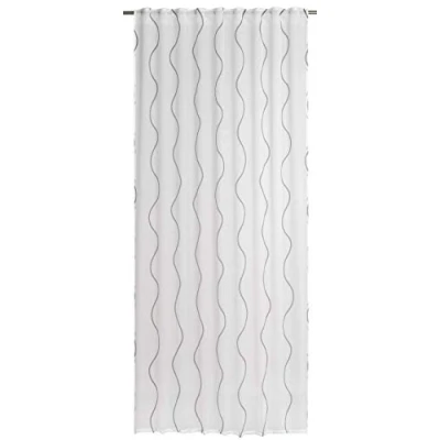 Afbeelding van Elbersdrucke Curve 07 kant en klare decoratie, polyester, 255 x 140 cm, wit/grijs