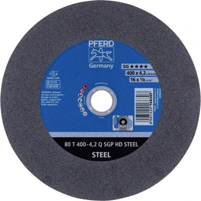 Afbeelding van PFERD 80 T 400 4,2 Q SGP HD STEEL/40,0 66324040 Doorslijpschijf recht mm 10 stuk(s) Getemperd staal, Staal