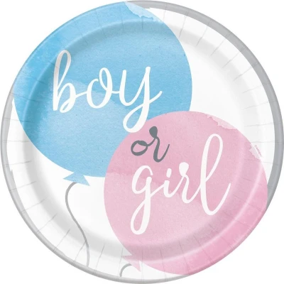Afbeelding van Borden Gender Reveal Balloons 23cm 8 stuks