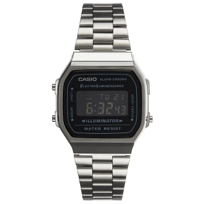 Afbeelding van Casio heren Vintage Iconic horloge A168WEGG 1BEF in de kleur Donkergrijs