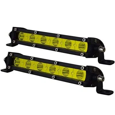 Afbeelding van Willpower 2 stuks led werklampen, 18 cm, 30 W, ledstrip, 12 V, 24 spot, 3000 K, amber flood, led, mistlamp, waterdicht, IP67, werklampen voor 4 x 4, auto, vrachtwagen, tractor, SUV, boot