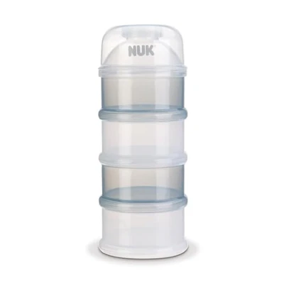 Image de Distributeur de lait maternisé en poudre NUK Boîtes empilables 4 étages pour biberons à emporter Sans BPA Bleu