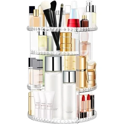 Afbeelding van Withosent Make up organizer 360 graden draaibaar, verstelbare rotatie, meerdere functies, transparant