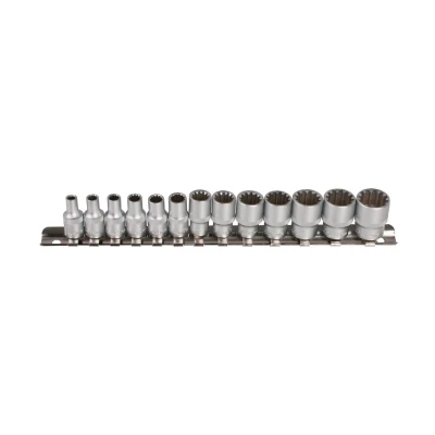 Afbeelding van SW Stahl 05440L Doppenset 13 E profiel Chroom vanadium staal 1/4 Vierkant