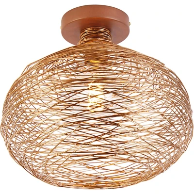 Afbeelding van QAZQA Design plafondlamp koper Sarella