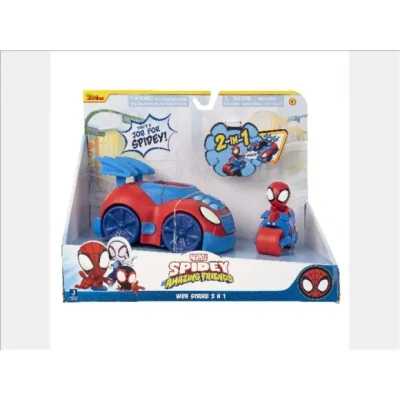 Afbeelding van Spidey EN FRIENDS SNF0113 2 n 1 Strike Feature Vehicle Launch Web Cycle Must Have Speelgoed voor alle Fans