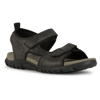 Afbeelding van Geox U Strada Outdoorsandalen, Heren, Maat: 46, Black Kunststof