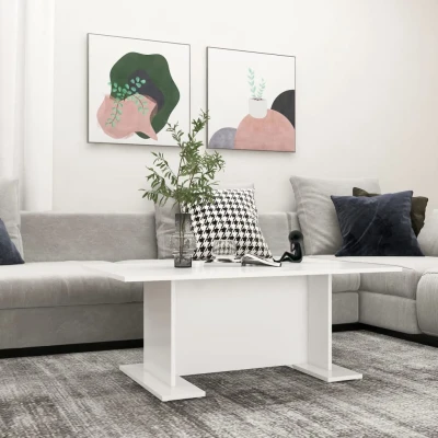 Afbeelding van Salontafel 103,5x60x40 cm spaanplaat wit