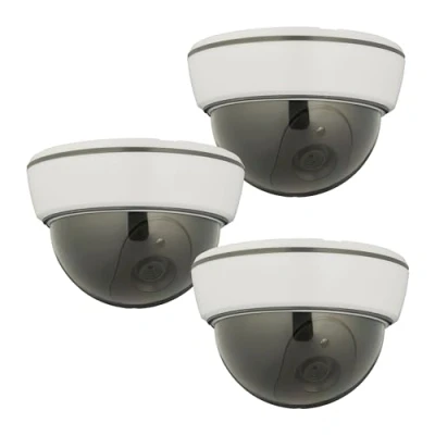 Afbeelding van Relaxdays dummy dome camera set van 3 nep bewakingscamera binnnen buiten fake
