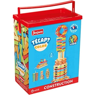 Image de Ets jeujura a1202825 jeux de construction tecap color baril 200 planchettes