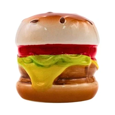 Afbeelding van Spaarpot van keramiek in hamburgervorm Cheeseburger Saving Box Afmetingen (l x b h): ca. 10 cm