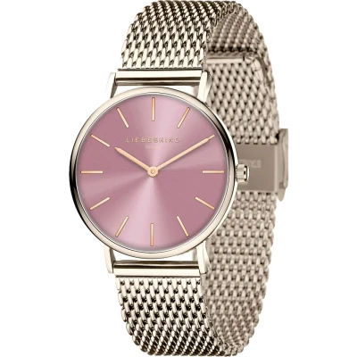 Afbeelding van Liebeskind Berlin Horloge, Dames, Maat: One Size, Roségold/ lila
