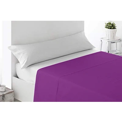 Afbeelding van Miracle Home Verstelbaar laken, zacht, comfortabel, 50% katoen, aubergine, bed 135 cm