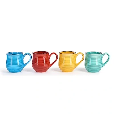 Afbeelding van La Cafetiere Cafetière Mysa Brights espressokopjes van keramiek, blauw, 4 stuks (LCBRESPRESS4PC)