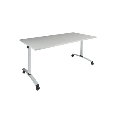 Afbeelding van Verrijdbare klaptafel Perudo breed 120CM diep 80CM bladkleur Logan eiken framekleur Wit (RAL9010)