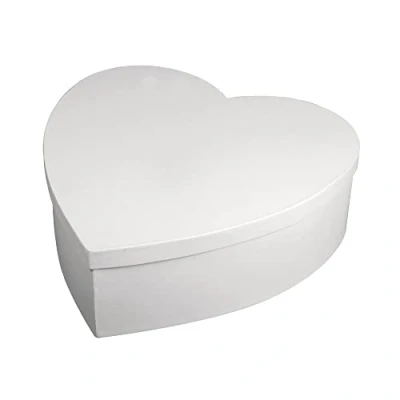 Afbeelding van Rayher 67293102 Hartdoos van papier maché, FSC Rec 100%, wit