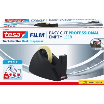Afbeelding van tesa Plakbanddispenser Easy Cut® Professional Zwart Rolbreedte (max.): 25 mm