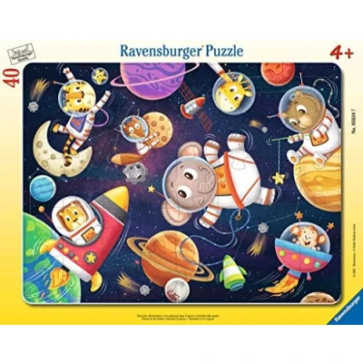Afbeelding van Ravensburger Kinderpuzzel Dieren Astronauten 40 stukjes