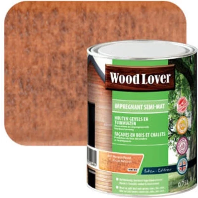 Afbeelding van WoodLover Impregnant Semi mat 0.75L 16m² 647 Meranti red