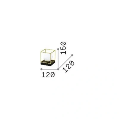 Afbeelding van Ideal Lux Lingotto tafellamp hoogte 15 cm zwart, opaalglas