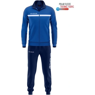 Afbeelding van Givova, trainingspak GIVOVA one full zip wit/blauw, L