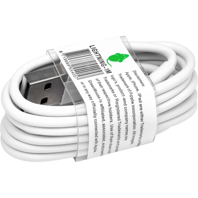 Afbeelding van Greenmouse Lightning Kabel, Usb a Naar 8 pin, 1 M, Wit Accessoires Tablets, Iphone