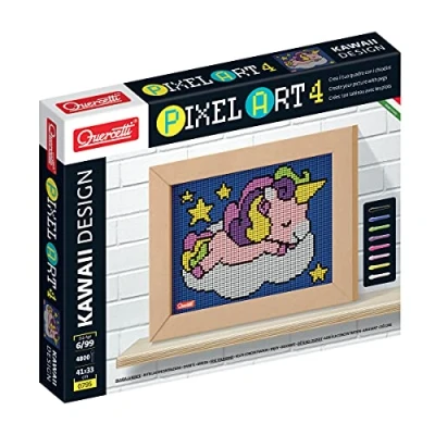 Afbeelding van Quercetti Pixel Art 4 Kawaii Unicorn mozaika z kołków