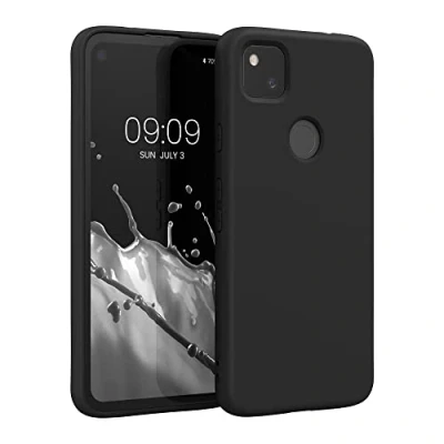 Afbeelding van kwmobile telefoonhoesje geschikt voor Google Pixel 4a Hoesje smartphone Back cover in mat zwart