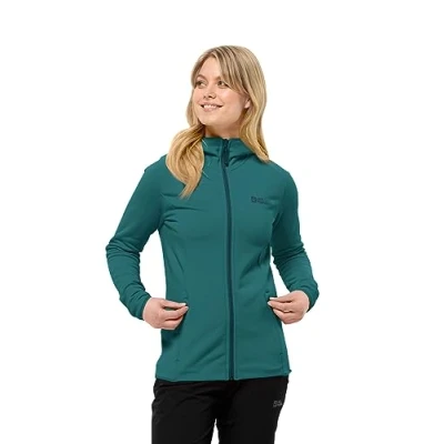 Afbeelding van Jack Wolfskin Baiselberg Hooded FZ Fleecejas, Dames, Maat: Small, Black