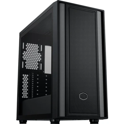 Afbeelding van Cooler Master MasterBox 600 Lite Midi tower PC behuizing Zwart Zijvenster, Stoffilter