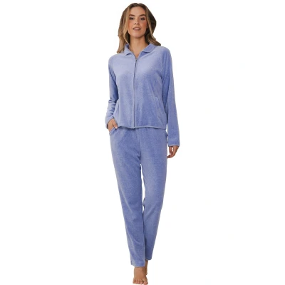 Afbeelding van Pastunette Huispak Soft Sketches Blauw Velour Maat 46
