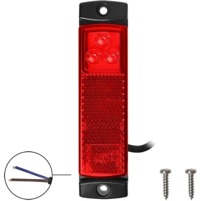 Afbeelding van Pro Plus Markeringslamp Contourverlichting 126 x 30 mm 12 en 24 Volt LED Rood blister