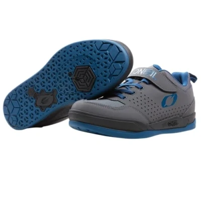 Afbeelding van O&#039;NEAL MTB schoenen, Downhill Freeride, veganistisch, zool compatibel met SPD pedaalplaten, duurzaam en licht, ventilatieopeningen, Flow Shoe, volwassenen, Grijs/Blauw