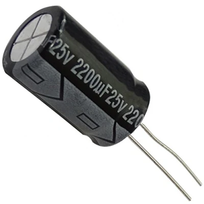 Afbeelding van AERZETIX 10x Chemische elektrolytische condensator Radiaal 2200µF ± 20% 25V THT 105C 2000h Ø12,5x20mm C13116