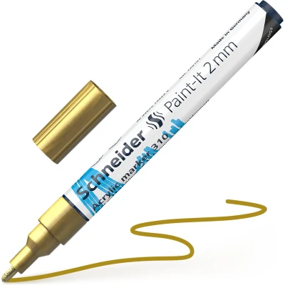 Afbeelding van Acryl Marker Schneider Paint it 310 2mm goud