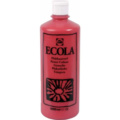 Afbeelding van Talens Ecola plakkaatverf flacon van 1000 ml, karmijn