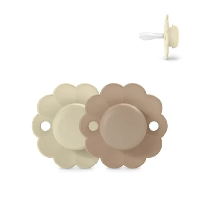 Afbeelding van Suavinex Fopspeen Wonder Silicone DUO 0 6mnd Whitecap Gray/Cork