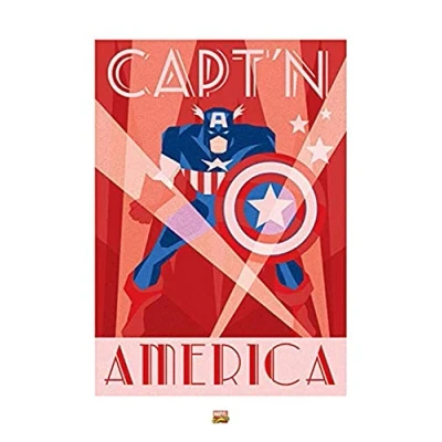 Afbeelding van Pyramid Poster Marvel Deco Captain America 80 X 60 Cm Multicolor