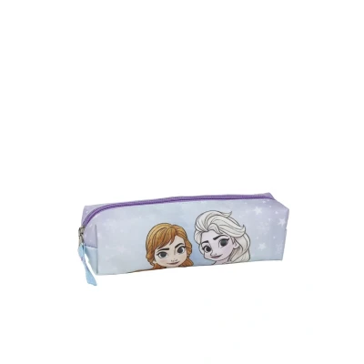 Afbeelding van CERDÁ LIFE&#039;S LITTLE MOMENTS Frozen pennenetui, blauw, 20 x 5,5 cm, gemaakt van polyester, ritssluiting, Elsa en Anna print, origineel product ontworpen in Spanje, Lichtblauw, Draagtas