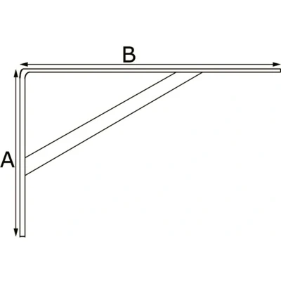 Afbeelding van Dulimex Dolle ES 84000 plankdrager Beam met schoor zware uitvoering 270x395 mm staal verzinkt 0515.200.2540