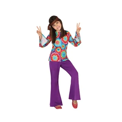 Afbeelding van Kostuums voor Kinderen Hippie (3 Pcs) Maat 3 4 Jaar