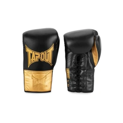 Afbeelding van Tapout Lockhart lederen bokshandschoenen (1 paar), zwart/goud, 10 oz R, 960011
